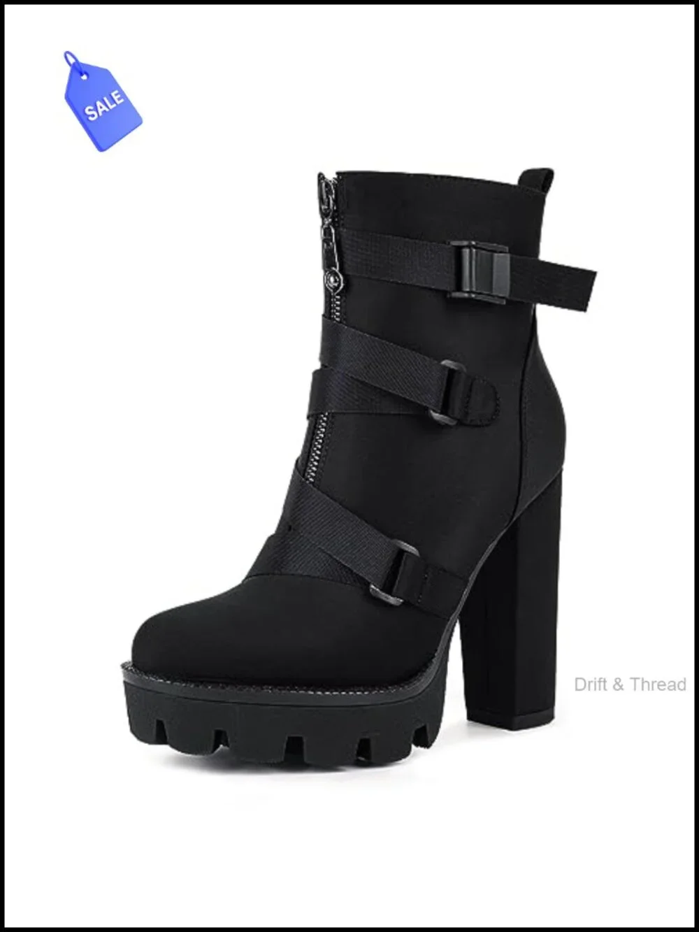 Platform Lace Up High Heel Combat Booties